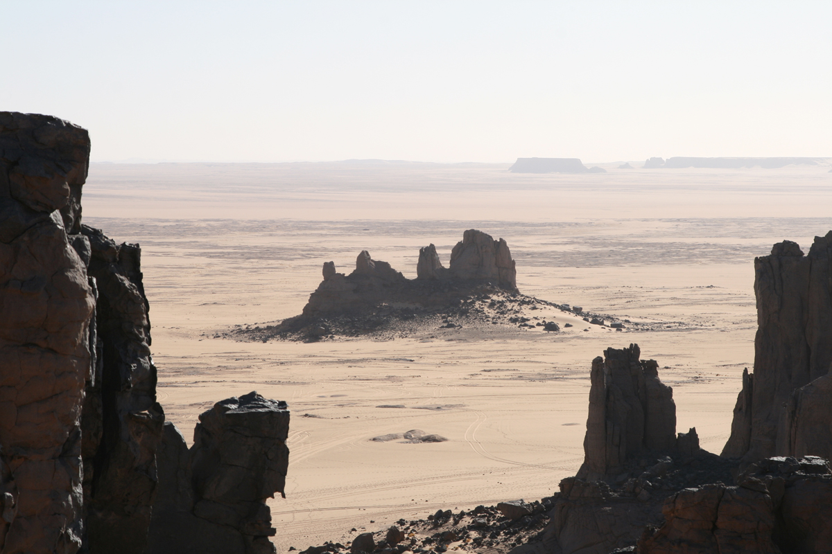 Uitzicht over de woestijn in Algerije
