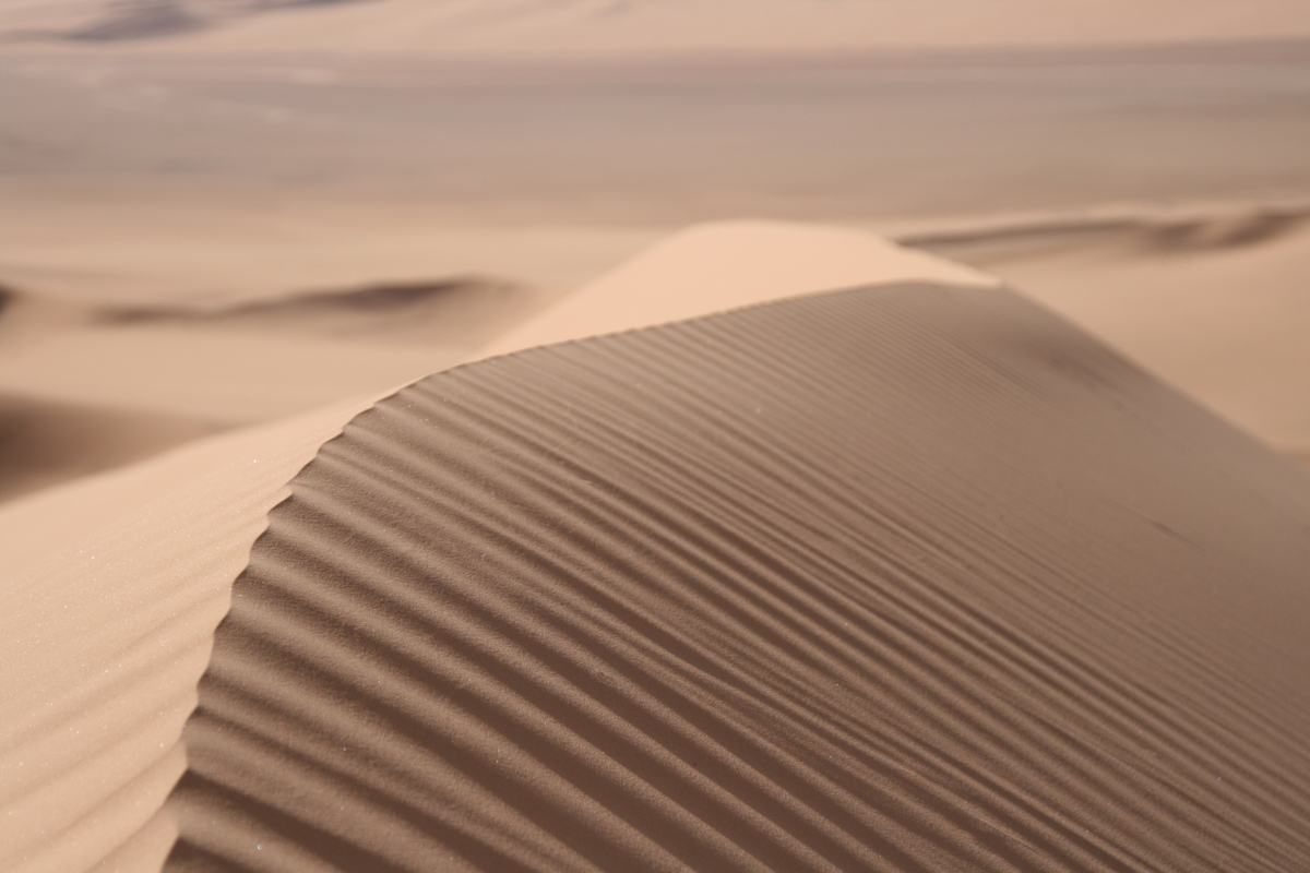 Kunst van een zandduin in Algerije