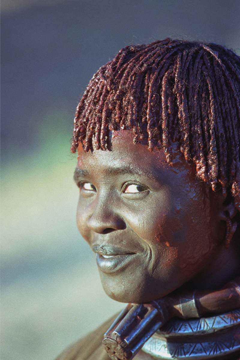 Hamar vrouw in de omgeving van Turmi in het zuiden van Ethiopië.